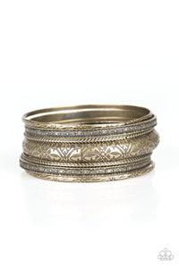 Paparazzi ~ Hidden Groves ~ Brass Bangle Bracelet