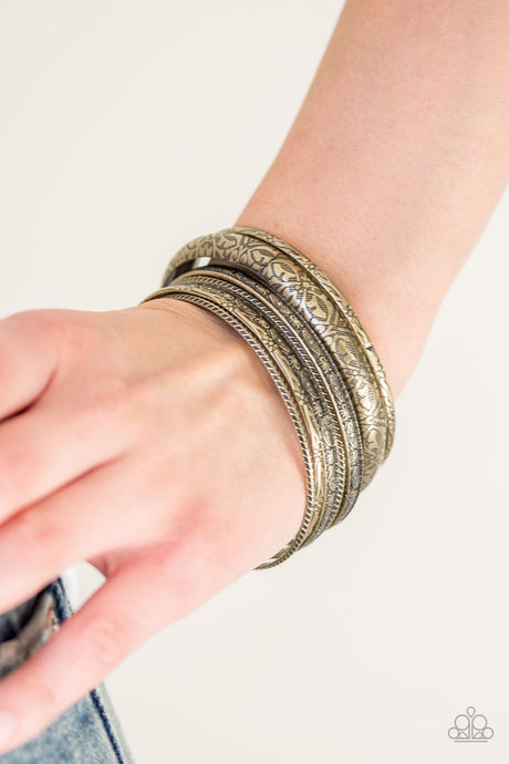 Paparazzi ~ Hidden Groves ~ Brass Bangle Bracelet