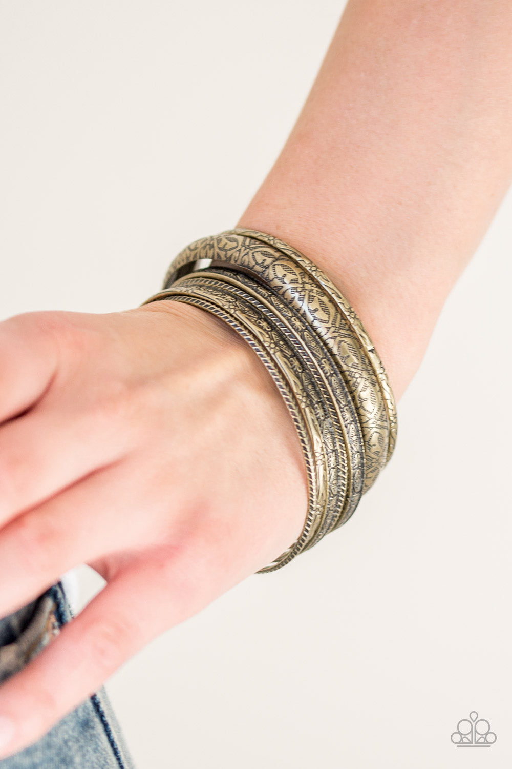 Paparazzi ~ Hidden Groves ~ Brass Bangle Bracelet
