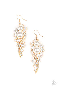 Paparazzi ~ High-End Elegance ~ Gold Pearl Earrings