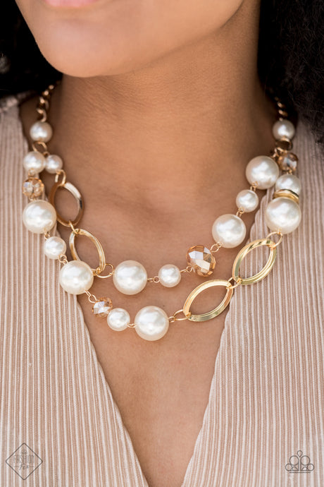 Paparazzi ~ High Roller Status ~ Gold Necklace (Fashion Fix Exclusive)