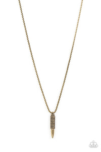 Paparazzi ~ Highland Hunter ~  Men's Brass Urban Necklace