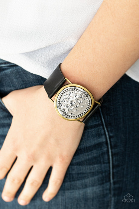 Paparazzi ~ Hold On To Your Buckle ~ Black Urban Bracelet