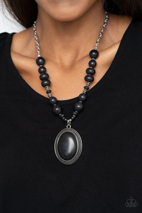 Paparazzi ~ Home Sweet HOMESTEAD ~ Black Necklace Set