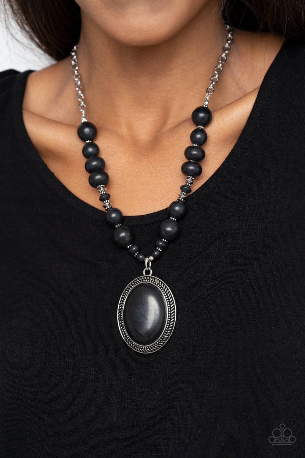 Paparazzi ~ Home Sweet HOMESTEAD ~ Black Necklace Set