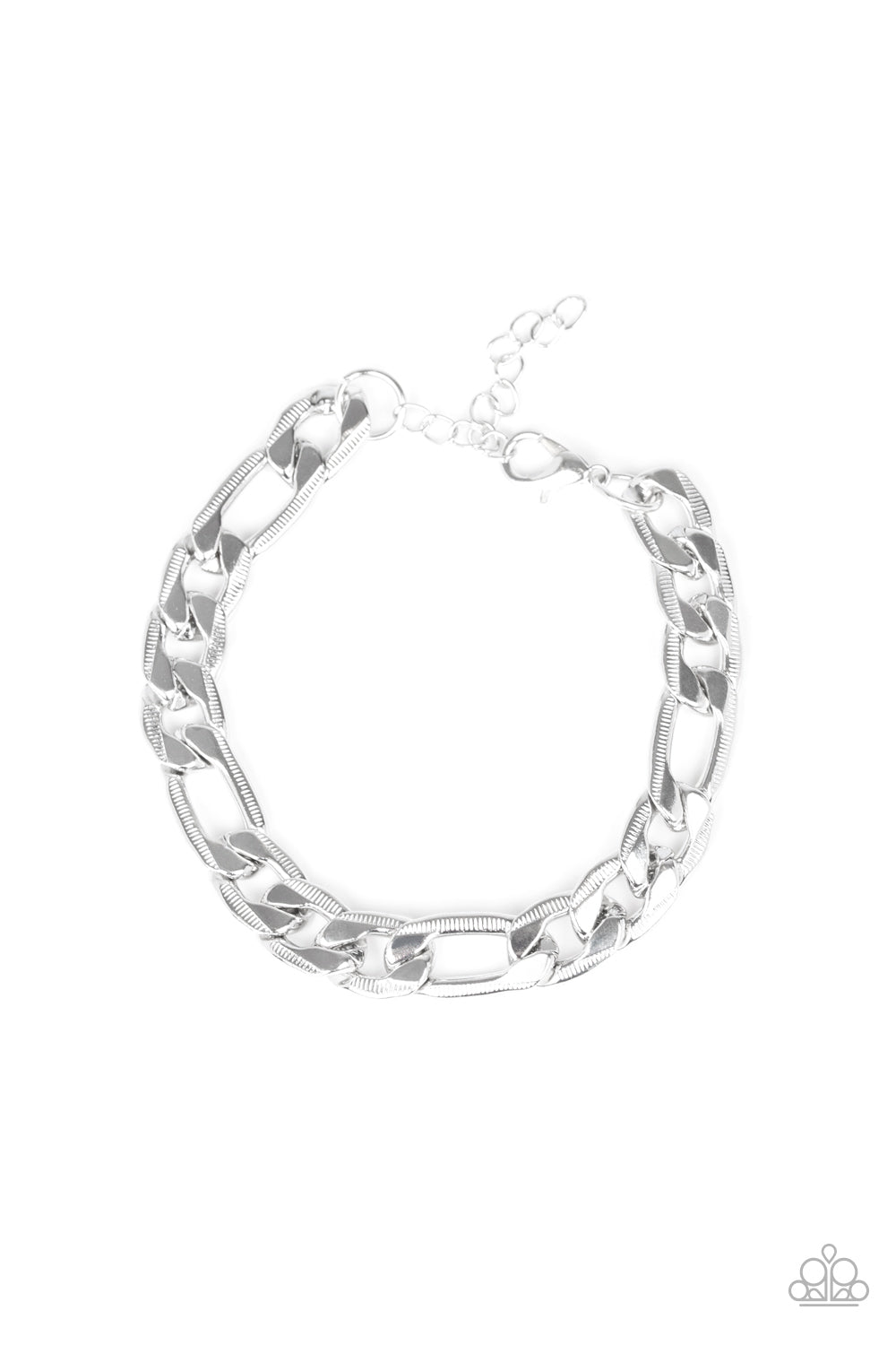 Paparazzi ~ Home Team ~ Men's Silver Urban Bracelet