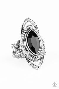 Paparazzi ~ Hot Off The EMPRESS ~ Black Ring with Stretchy Band