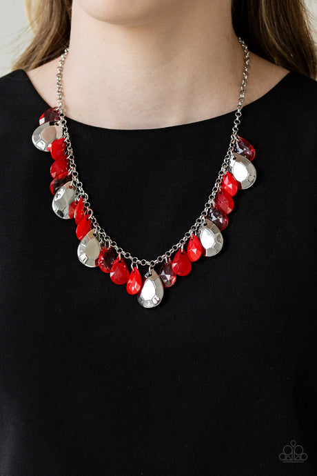 Paparazzi ~ Hurricane Season ~ Red Necklace Set