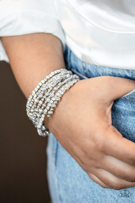 Paparazzi ~ ICE Knowing You ~ Silver Infinity Wrap Style Bracelet