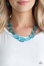 Load image into Gallery viewer, Paparazzi ~ ICE Versa ~  Blue Necklace Set