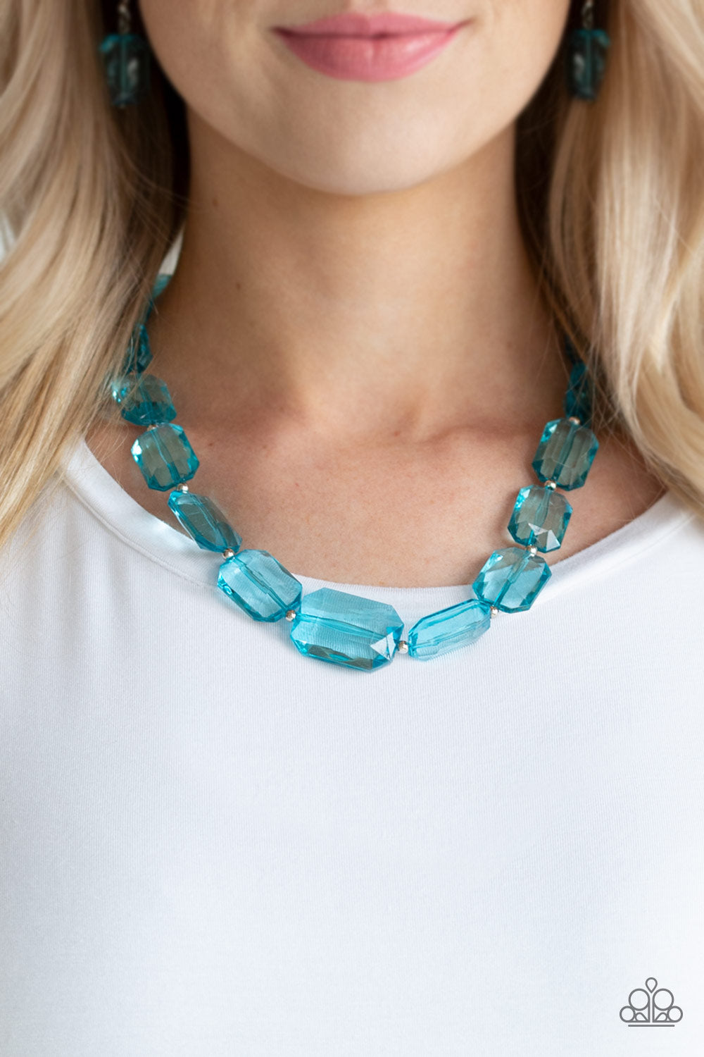 Paparazzi ~ ICE Versa ~  Blue Necklace Set
