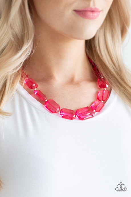 Paparazzi ~ ICE Versa ~ Pink Necklace Set