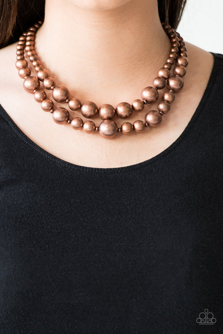 Paparazzi ~ I Double Dare You ~ Copper Beaded Necklace Set