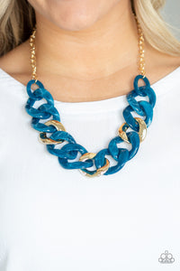 Paparazzi ~ I Have A HAUTE Date ~ Blue Acrylic Necklace Set