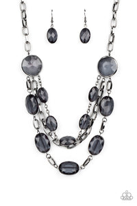 Paparazzi ~ I Need a GLOW-cation ~ Black Necklace  Set
