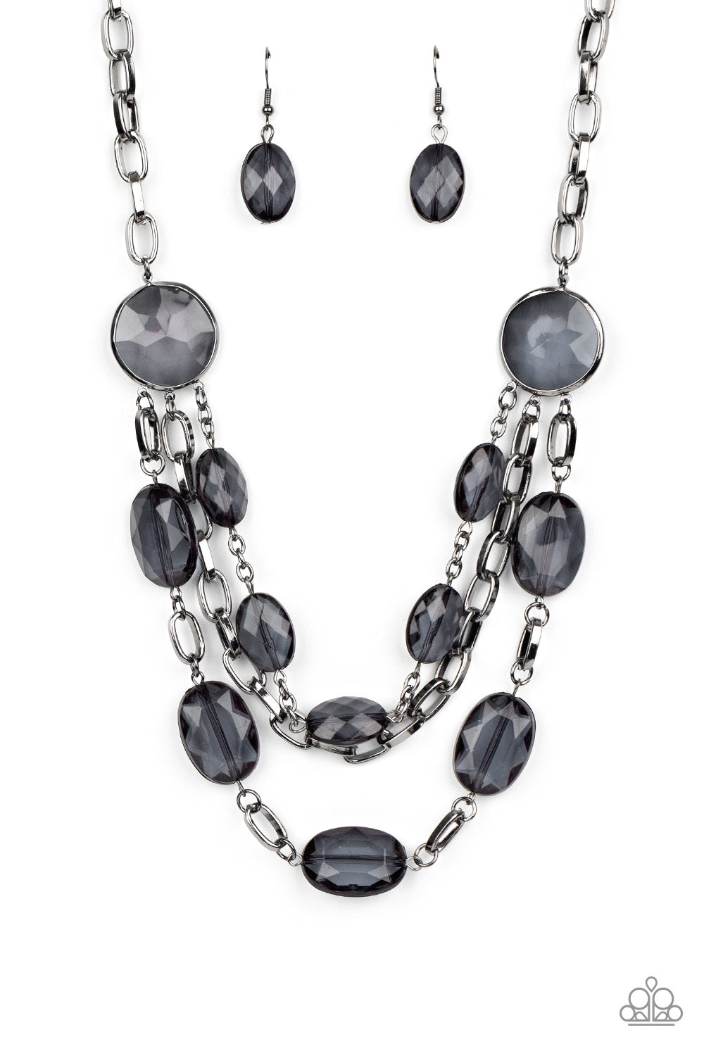 Paparazzi ~ I Need a GLOW-cation ~ Black Necklace  Set