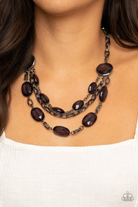 Paparazzi ~ I Need a GLOW-cation ~ Black Necklace  Set