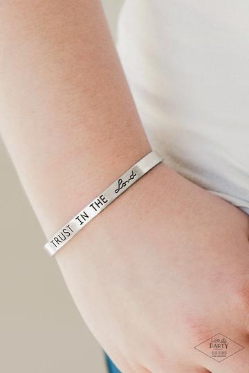 Paparazzi - I Put My Trust in You - Silver Inspirational Bracelet - Klassy Jewelz Boutique