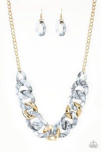 Paparazzi ~ I Have A HAUTE Date ~ Blue Acrylic Necklace Set