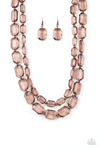 Paparazzi ~ Ice Bank ~ Copper Necklace Set