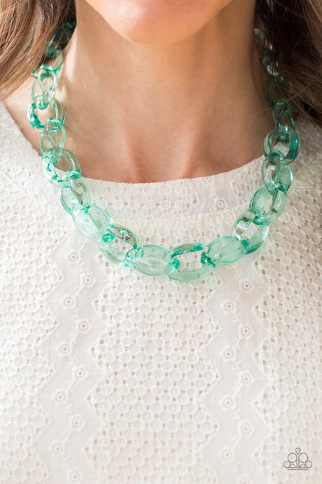 Paparazzi ~ Ice Queen ~ Green Necklace Set