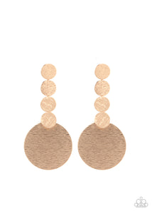 Paparazzi ~ Idolized Illumination ~ Gold Post Earrings