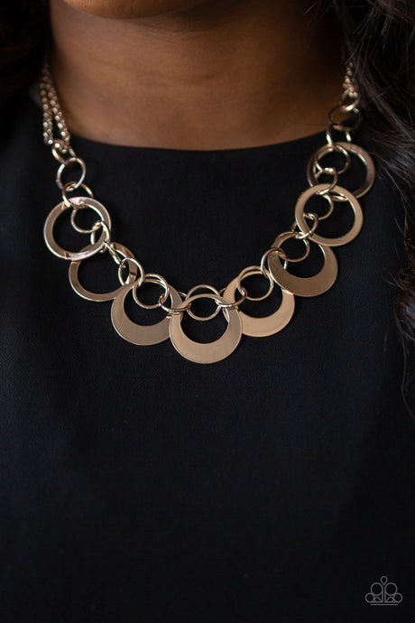 Paparazzi ~ In Full Orbit ~ Rose Gold Necklace Set