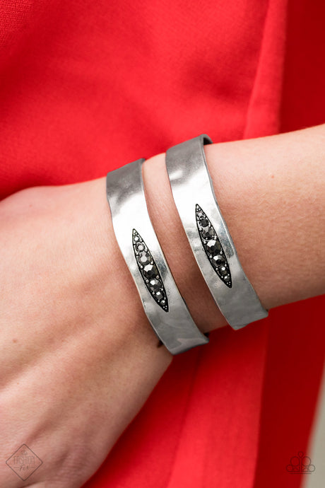 Paparazzi ~ In HAUTE Pursuit ~ Silver Cuff Bracelet (Fashion Fix Exclusive)