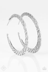 Paparazzi ~ In My Element ~ Silver Hoop Earrings (Fashion Fix Exclusive)