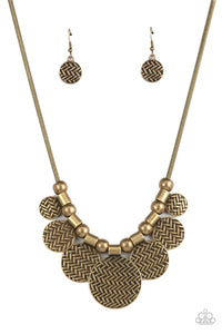 Paparazzi ~ Indigenously Urban ~ Brass Necklace Set