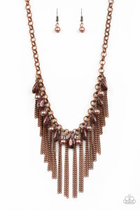 Paparazzi ~ Industrial Intensity ~ Copper Necklace Set