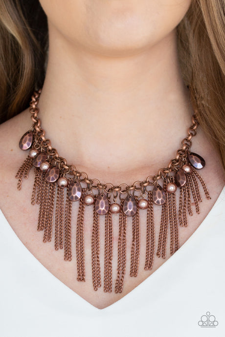 Paparazzi ~ Industrial Intensity ~ Copper Necklace Set