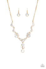 Load image into Gallery viewer, Paparazzi ~ Inner Light ~ Gold Rhinestone Necklace Set
