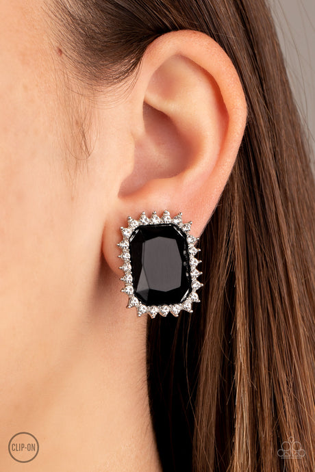 Paparazzi - Insta Famous - Black Clip-On Earrings -$5.00