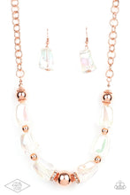Load image into Gallery viewer, Paparazzi ~ Iridescently Ice Queen ~ Copper Necklace Set (Life of the Party Exclusive)