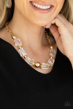 Load image into Gallery viewer, Paparazzi ~ Iridescently Ice Queen ~ Gold Necklace Set