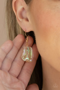 Paparazzi ~ Iridescently Ice Queen ~ Gold Necklace Set
