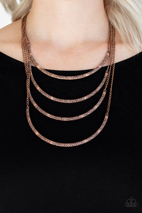Paparazzi ~ It Will Be Over MOON ~ Copper Necklace Set
