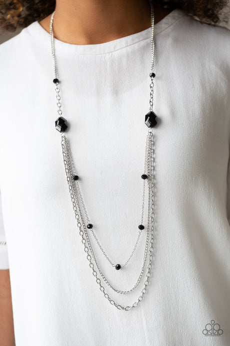 Paparazzi ~ Its About SHOWTIME! ~ Black Necklace Set