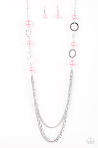 Paparazzi ~ Its About SHOWTIME! ~ Pink Necklace Set