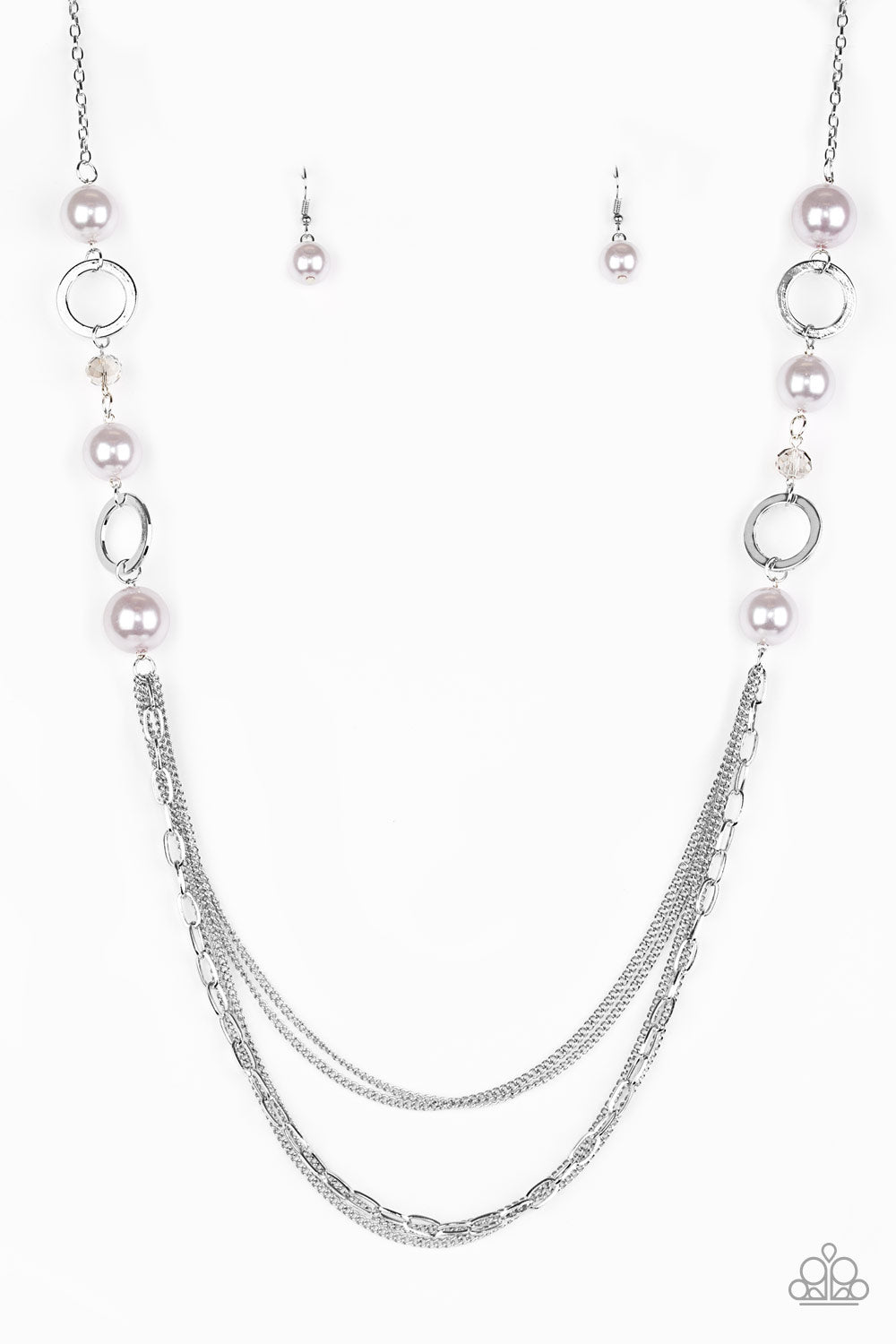 Paparazzi ~ Its About SHOWTIME! ~ Silver Necklace Set