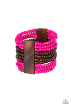 Load image into Gallery viewer, Paparazzi ~ JAMAICAN ME Jam ~ Pink and Brown Wooden Bead Bracelet with Stretchy Bands