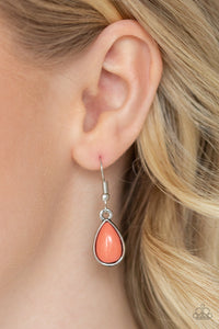 Paparazzi - Jaw-Dropping Diva - Orange Necklace Set