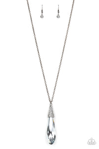 Paparazzi ~ Jaw-Droppingly Jealous ~ Black Gunmetal Necklace Set