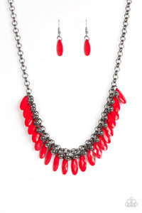Paparazzi ~ Jersey Shore ~ Red Necklace Set