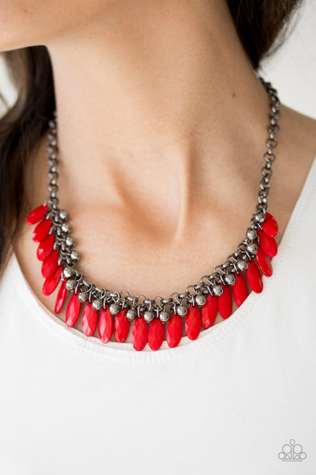 Paparazzi ~ Jersey Shore ~ Red Necklace Set