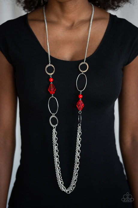Paparazzi ~ Jewel Jubilee ~ Red Necklace Set
