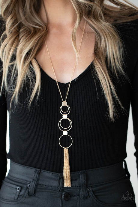 Paparazzi ~ Join The Circle ~ Gold Necklace Set