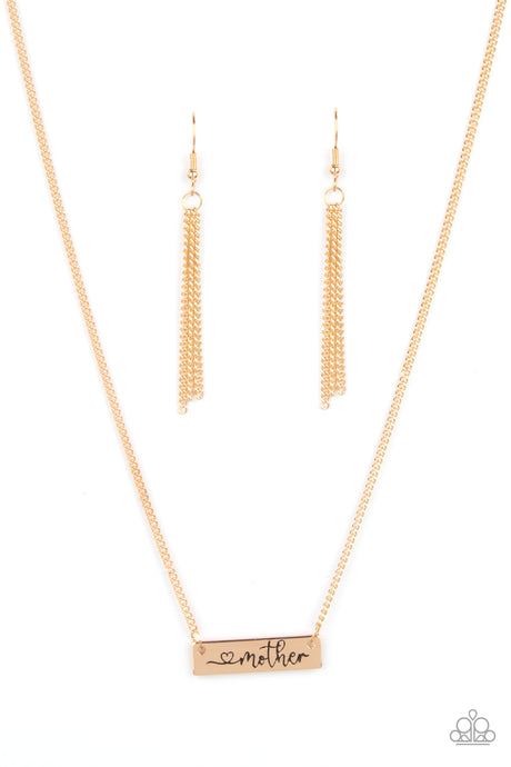 Paparazzi - Joy Of Motherhood - Gold Necklace Set