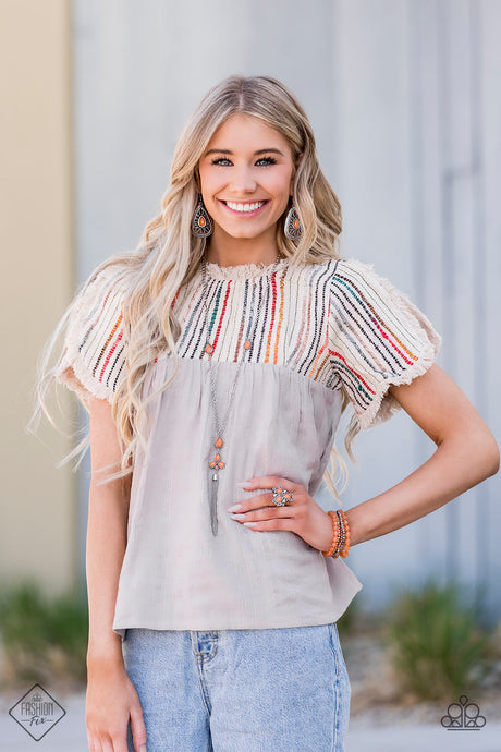 Paparazzi ~ Glimpses of Malibu ~ Fashion Fix Complete Trend Blend ~ Orange Necklace Set